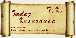 Tadej Keserović vizit kartica